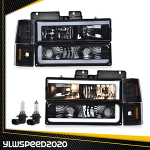 LED DRL Headlights Bumper Lamp Smoke Fit For 94-98 GMC C10 C/K C1500 C2500 C3500 - Picture 1 of 10