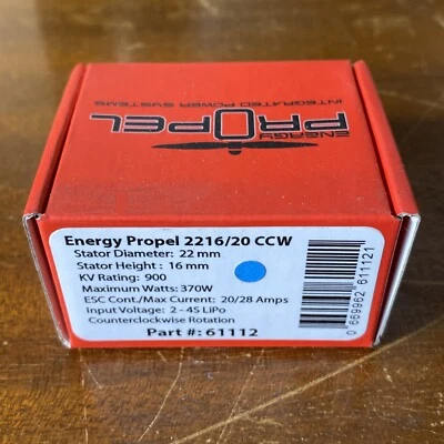 HITEC ENERGY PROPEL SYSTEMS BRUSHLESS MOTOR W/INTEGRATED SPEED CONTROL 61112 CW - Image 1 of 2