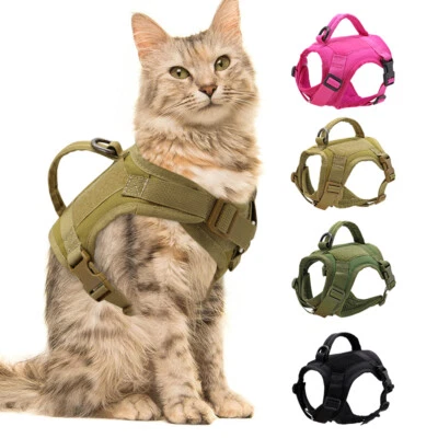 Arnés táctico para mascotas gatos perros militar ajustable entrenamiento chaleco suave con asa Foto 1 de 4