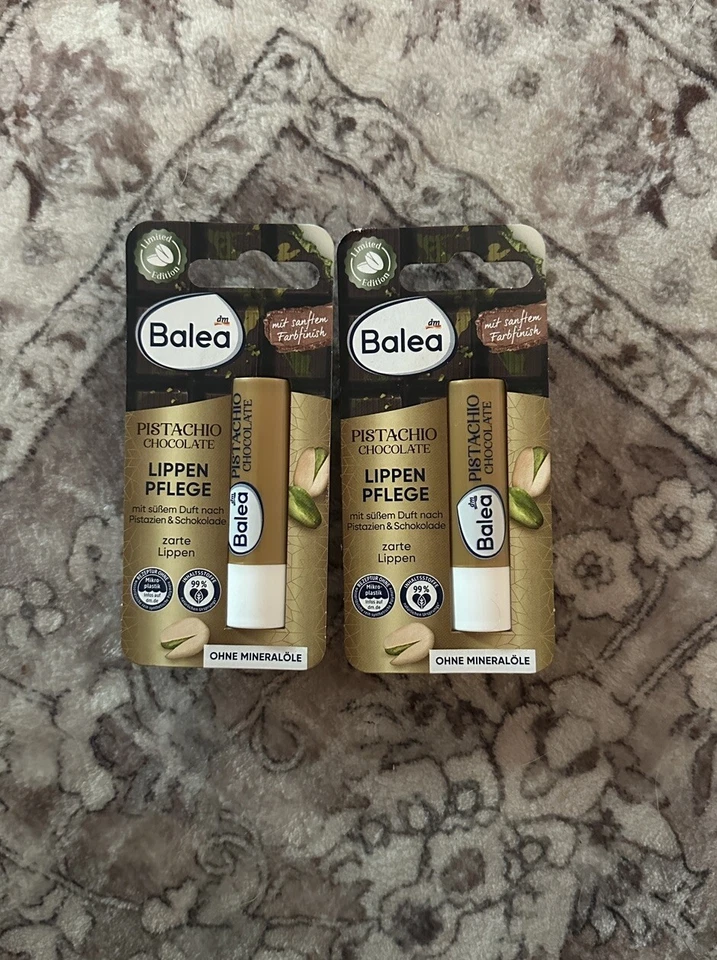 Balea Bálsamo Labial/Chapstick PISTACHO CHOCOLATE Juego De 2 Edición Limitada Foto 1 de 1
