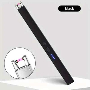 Electric Pulse Lighter Windproof Flameless Candle Outdoor Rechargeable- Black - Picture 1 of 4