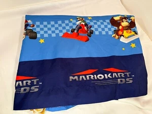Nintendo 2010 Mario Kart DS Doppel flaches Blatt Mario Luigi Esel Kong Stoff blau - Bild 1 von 4