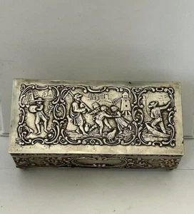 antique Trinket Box, hinged - Picture 1 of 10