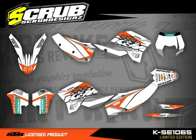 KTM Dekor EXC 125 200 250 300 400 450 530R 2008 2009 2010 2011 Aufkleber SCRUB - Bild 1 von 4