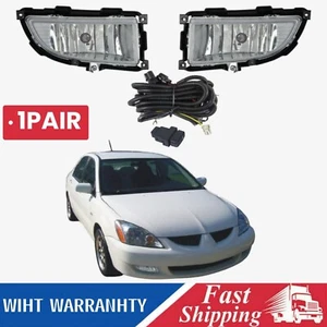 Set Front Fog Light Driving Lamp w/Wiring Switch For Mitsubishi Lancer 2004-2006 - Foto 1 di 10