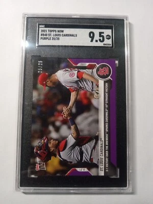 2021 Topps Now #840 St. Louis Cardinals ~ Purple 25/25 - Image 1 of 2