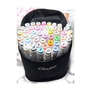 Ohuhu Pastel Markers Brush Tip Pastel Colors of Sweetness and Skin Tone Colors ￼