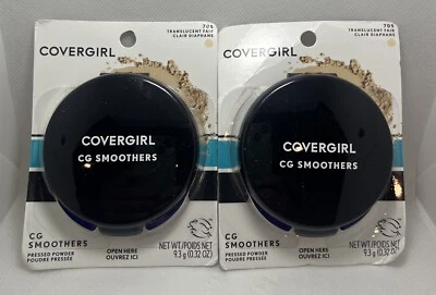 NEW (Lot of 2) COVERGIRL Smoothers Pressed Powder Translucent Fair FREE SHIP! - Image 1 of 4