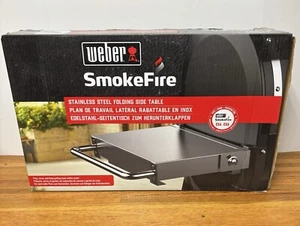 Weber Stainless Steel Folding Side Table 7001 for SmokeFire EX4 EX6 - Picture 1 of 4