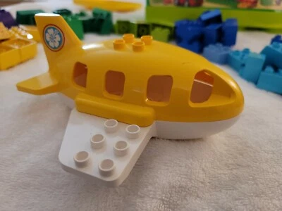 Lego Duplo Passenger Air Plane Jet  Yellow White Set 18720 18721 - Image 1 of 4