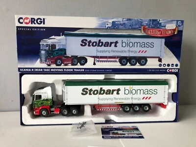 Corgi CC13756 Scania R rear tag with moving floor trailer Stobart biomass used - Image 1 of 3