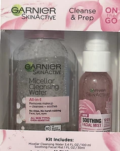 Garnier Skin Active Micellar Cleansing Water and Soothing Facial Mist Pack of 1 - Picture 1 of 6