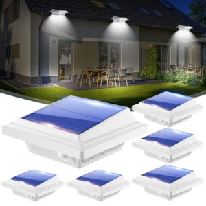 6 Pieces Solar Gutter Lights Outdoor Clear White 40LEDs Bright Light Fence Light - Picture 1 of 15