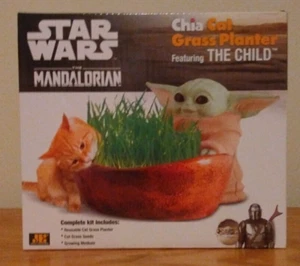 Chia Cat Star Wars Baby Yoda The Mandalorian Featuring The Child Grass Planter - Picture 1 of 6