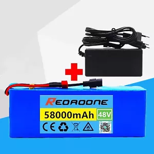 48V 58Ah 13S3P Lithium-ion Battery Pack Charger Set For E-bike Electric Scooter - Bild 1 von 21