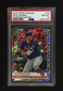 2019 Pete Alonso Topps Chrome #475 Rookie Sapphire Edition PSA 10