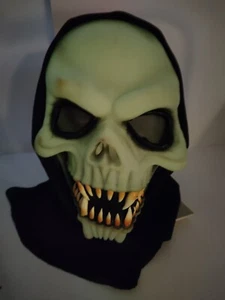 Calavera y Capucha, Brilla en la Oscuridad Máscara de Halloween - Imagen 1 de 9