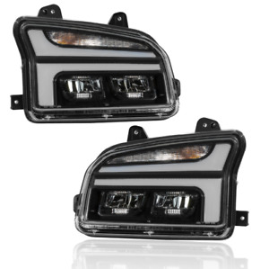 Headlight Assembly Set Fit For 2014-up Kenworth T880 Driver and Passenger Side