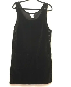 Vintage 70er Pullover Oversll Kleid schwarz Samt kleine S Damen Taschen - Bild 1 von 8