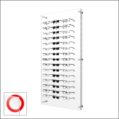 Wall mount Acrylic Optical Frame Display with Hardware - In Clear (45F) - Image 1 of 4