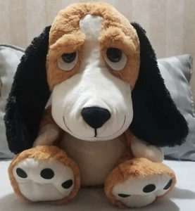 Selten Peek-A Boo Toys Vintage hängende Augen braun schwarz Basset Welpe Hund Plüsch 17 Zoll - Bild 1 von 10