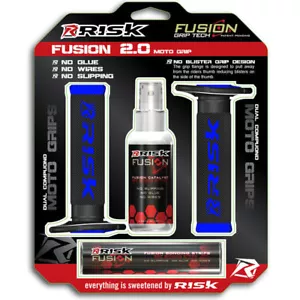 Risk Racing Fusion 2.0 Motocross Griffe mit Tech Bonding System - Moto Blue - Bild 1 von 3