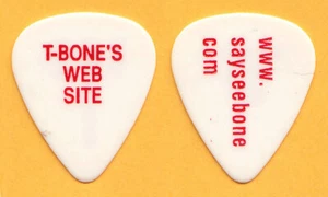 Hall & Oates T-Bone Wolk Signature Web Site White/Red Tour Guitar Pick - Picture 1 of 1
