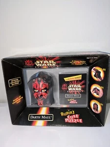 Star Wars Rubiks Cube Puzzle Episode 1 Darth Maul Boxed Sealed 1999 Vintage - Picture 1 of 10