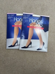 Vintage Hanes Too Pantyhose Day Sheer Plus Collection 1Q Style E55 Barely There - Picture 1 of 5