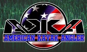 American Kayak Angler Fishing Decal Sticker AKA LOGO w/ US flag 8"x4.72" - Picture 1 of 3