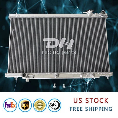 RADIADOR DE ALUMINIO DH RACING 2 FILAS COMPATIBLE CON INFINITI G35 2003-2007 2 puertas 3,5 L V6 Foto 1 de 4