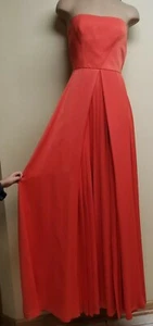 Cedric Charlier Vestido Largo Elegante Naranja Rojo, Talla 6 - Imagen 1 de 11
