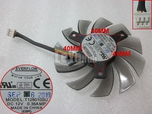 For EVERFLOW Gigabyte T128010SU graphics card cooling fan DC 12V 0.35A 3-Pin - Picture 1 of 2