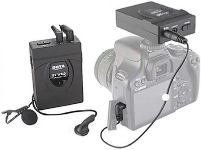 BOYA 2.4GHz-双声道数字无线麦克风套件(BY - WM5)适用于相机 — 第 1/4 张图片