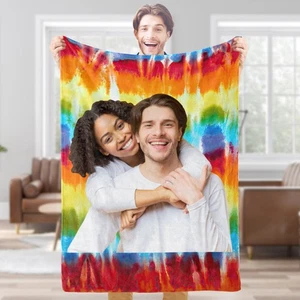 Custom Photo Fleece Blanket with Various Pattern Backgrounds - Picture 1 of 8