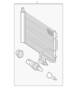 Genuine Mercedes-Benz Condenser 209-500-03-54 - Picture 1 of 3