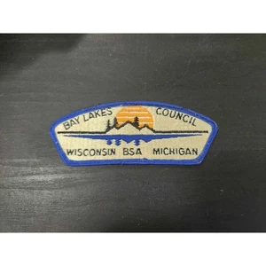Bay-Lakes Council BSA Patch Wisconsin Michigan Boy Scouts Sunset Design Vintage - Picture 1 of 3