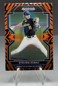 Steven Zobac 2022 Panini Prizm Draft Picks Tiger Stripe Prizm /99 KC Royals SP - Bild 1 von 3