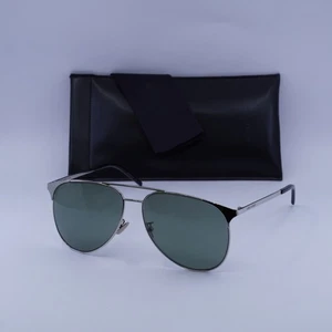 Gafas de sol Saint Laurent SL279 004 plateadas/verdes 61-14-145 nuevas auténticas - Imagen 1 de 7
