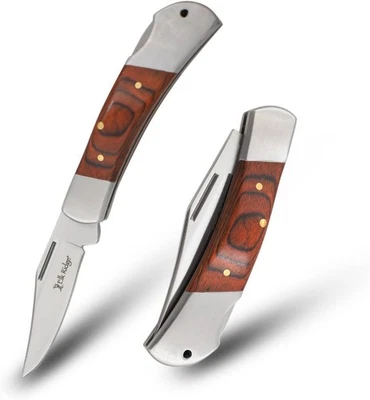 Elk Ridge Folding Blade Lock Back Outdoor Hunting Knife ER-123W 3.5 Inch Handle - Image 1 of 4