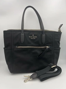 Kate Spade Kitt The Little Better Nylon Large Top Zip Black Tote S362 EUC - Bild 1 von 8
