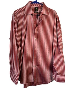Tailorbyrd Colorful Striped 100% Cotton Long Sleeve Button Down Shirt Men’s XL  - Picture 1 of 6