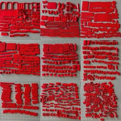 LEGO Rojo Lote a Granel 2.5 libras Ladrillos Placas Pendientes Técnica Bionicle Piezas Mixtas Foto 1 de 4
