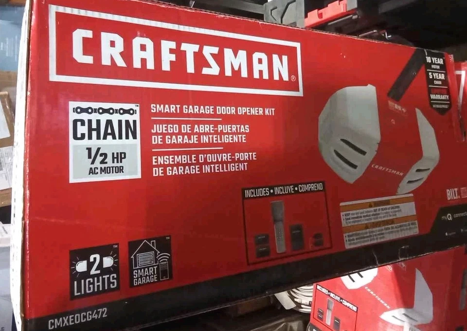 CRAFTSMAN 1/2 HP Smart Garage Door Opener-myQ Smartphone Controlled CMXEOCG472 - Image 1 of 4