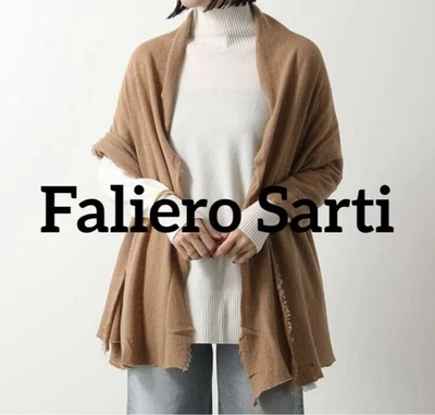 Estola de mezcla de cachemir Faliero Sarti Siona camel sin usar hecha en Italia Foto 1 de 4