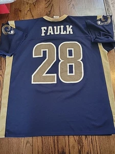 Los Angeles Rams Marshall Faulk Jersey Mens Size XL NFL Football - Picture 1 of 8