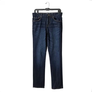 Lucky Brand Authentic Skinny Jeans Youth Men Size 20 Blue Dark Wash Stretch - Picture 1 of 7