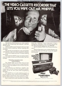 Toshiba V5310 Betamax Video Cassette Recorder Remote Vintage 1979 Advertisement - Picture 1 of 5