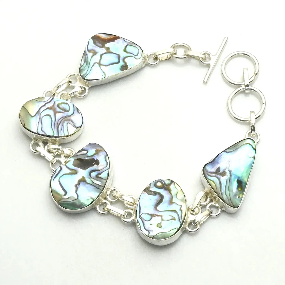 Pulseira étnica concha Abalone 18 gms presente de Natal AB 20510 - Imagem 1 de 1