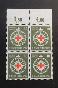 Bund, 164 ** Dunant Viererblock 4er-Block mit Oberrand gepr. Schlegel - Bild 1 von 2